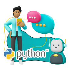 Умный чат-бот на Python - КИБЕРшкола программирования для детей, компьютерные курсы для школьников, начинающих и подростков - KIBERone г. Электросталь