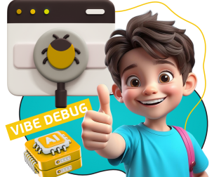 Тестирование & Vibe Debug. Охотники за багами - КИБЕРшкола программирования для детей, компьютерные курсы для школьников, начинающих и подростков - KIBERone г. Электросталь